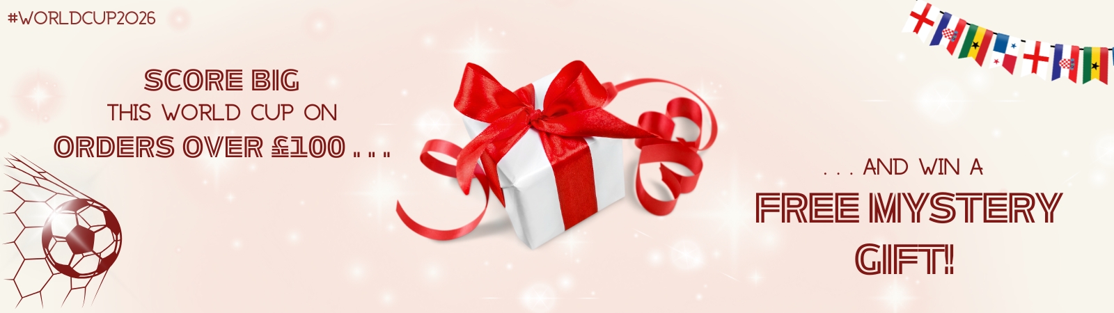 Free mystery gift over £100 order world cup edition at Baker & Soars